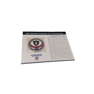 Los Angeles Raiders 25th Anniversary Patch Stat‎ Card Willabee & Ward